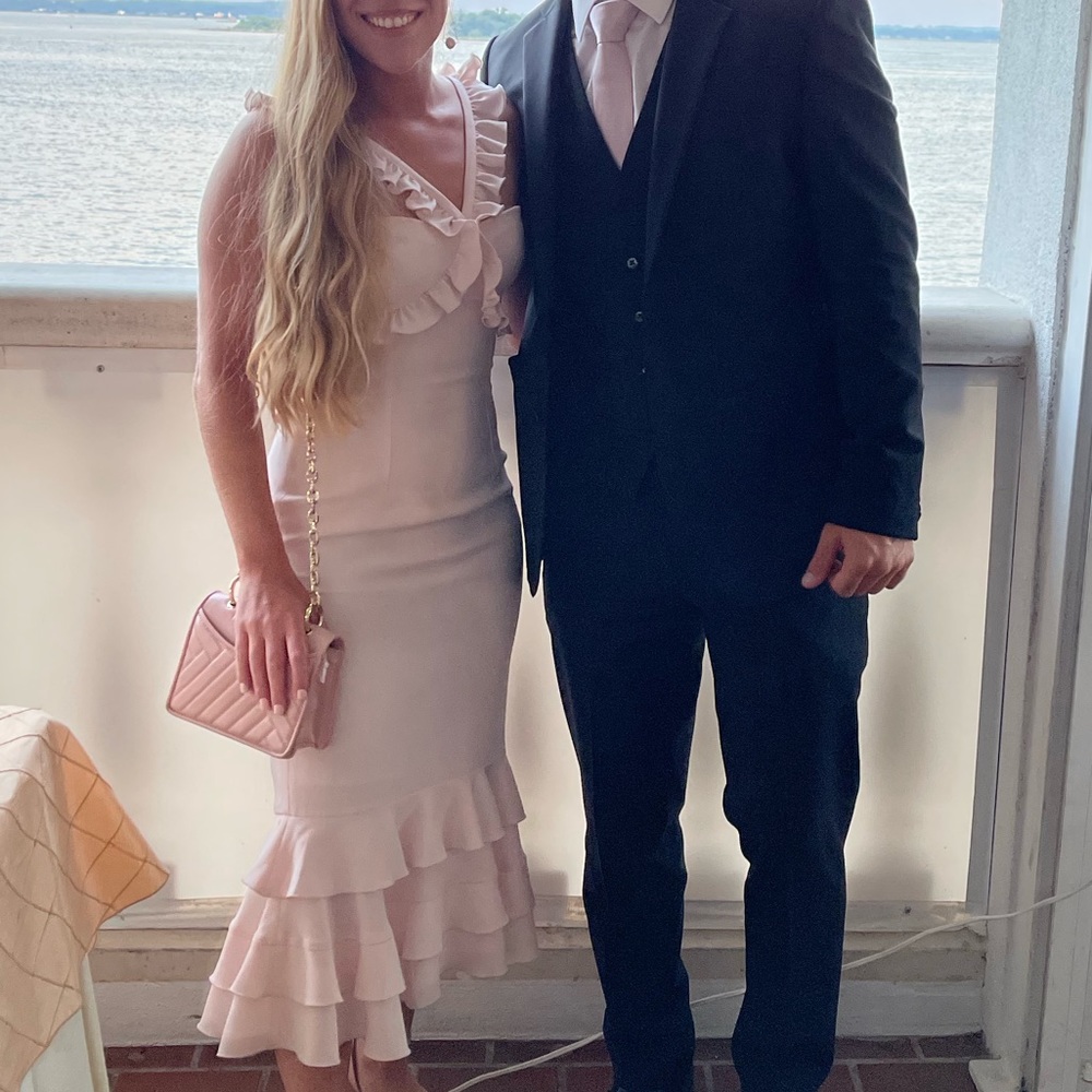 Light pink midi dress